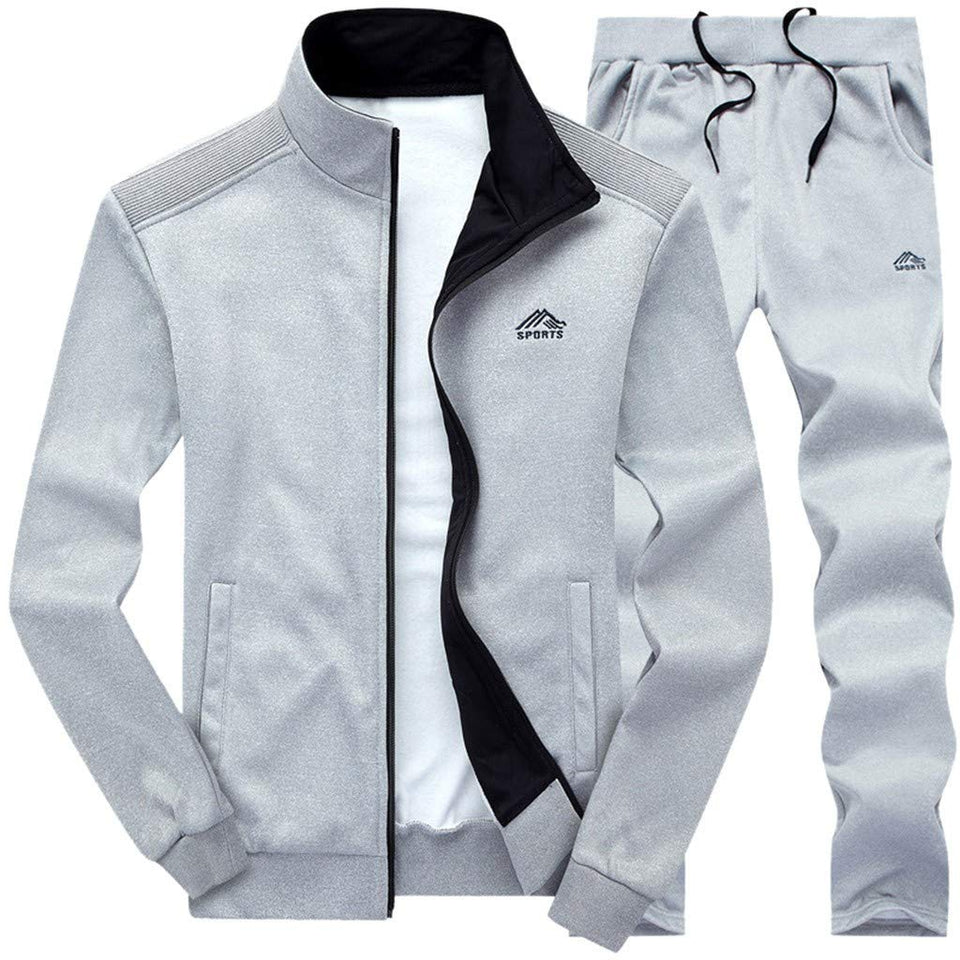 Exte Conjunto de Sudadera para Hombre de otoño, Invierno, sólido, Pantalones y Ropa Deportiva