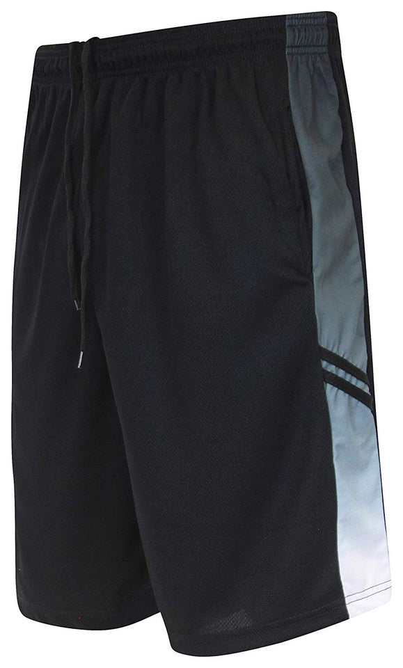 Real Essentials Pantalones cortos deportivos de rendimiento, con bolsillos, para hombre, 5 unidades