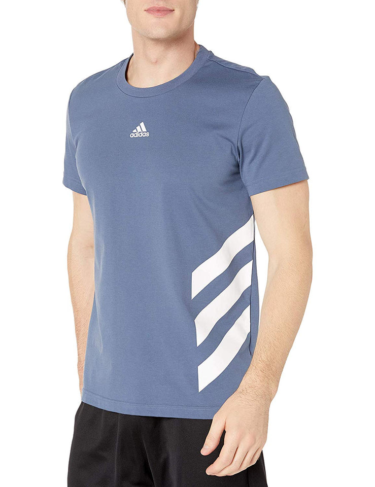 Adidas - Playera de Manga Corta con diseño de 3 Rayas