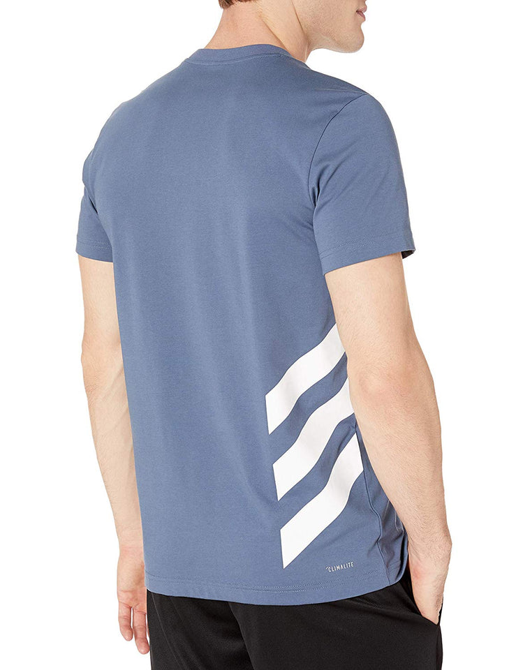 Adidas - Playera de Manga Corta con diseño de 3 Rayas