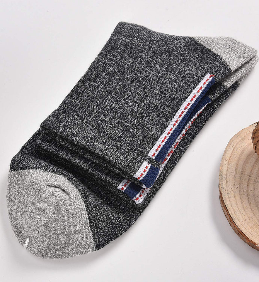 Lecoon 5 Pares Calcetines Hombre Termicos Algodón Vestir Colores Invierno Casual