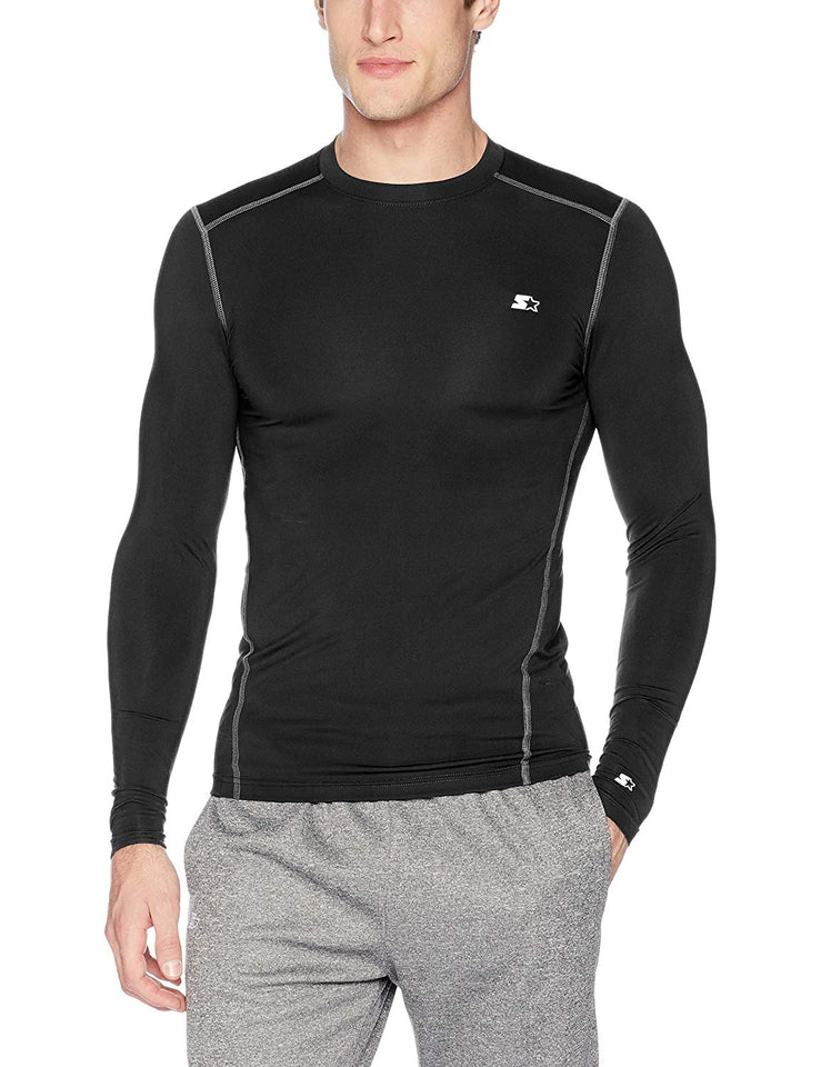 Starter - Playera Deportiva de Manga Larga de compresión Ligera, Exclusiva de Amazon