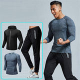 Traje de fitness de los hombres 3 piezas
